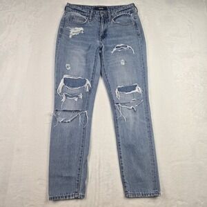 Aero Women's‎ Boyfriend Jeans Size 0 Light Wash Distressed Denim